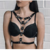 PU Leather & Alloy Harness Chest Waist Chain for Women WGB91D6-16-1