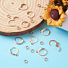 Brass Leverback Earring Findings KK-TA0007-89RG-4