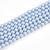 Baking Paint Pearlized Glass Pearl Bead Strands HY-N002-3mm-C04-2