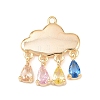 Brass Micro Pave Cubic Zirconia Pendants KK-Z133-03G-01-1