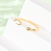 Brass Micro Pave Cubic Zirconia Cuff Rings for Women RJEW-K309-39D-G-3