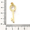 Rack Plating Brass Micro Pave Cubic Zirconia Pendants KK-L226-010G-3