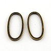 Oval Tibetan Style Alloy Linking Rings TIBE-Q046-33AB-LF-1