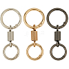 12Pcs 3 Colors Nordic Retro Zinc Alloy Double Spring Ring Clasps FIND-SC0012-87A-1