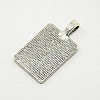 Tibetan Style Alloy Rectangle Pendant Cabochon Settings X-TIBEP-M021-A-05AS-RS-2