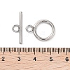 304 Stainless Steel Ring Toggle Clasps STAS-A092-09H-P-3