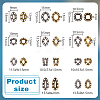 44Pcs 22 Styles Alloy Cabochons FIND-OC0004-12-2