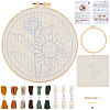 Flower Pattern Punch Embroidery Starter Kits DIY-WH20007-743A-7
