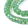 AB Color Plated Imitation Jade Glass Beads Strands GLAA-T026-3x6mm-J03-3