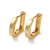 Rack Plating Brass D-Shapes Hoop Earrings EJEW-L224-75G-1