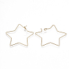 Brass Earring Hooks X-KK-T038-426G-2