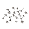 304 Stainless Steel Stud Earrings Findings STAS-WH0029-44A-P-1