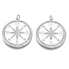 Brass Micro Pave Cubic Zirconia Pendants ZIRC-S061-169P-NF-1