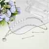 3pcs 925 Sterling Silver Cable Chain Extenders STER-CN0001-29-4