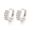 Rack Plating Brass Micro Pave Clear Cubic Zirconia Hoop Earring EJEW-C102-16P-1