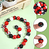 130Pcs Printed Wood Beads WOOD-PA0001-40-6