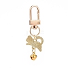 Cat & Fishbone Shape Alloy Enamel Charms Keychain KEYC-JKC00431-01-5
