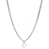 1Pc 304 Stainless Steel Letter Pendant Necklaces NJEW-LP0001-33U-P-1