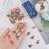 SUNNYCLUE 48pcs 6 Colors Alloy Enamel Connector Charms ENAM-SC0004-22-3