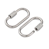 Non-Tarnish 304 Stainless Steel Screw Carabiner Lock Charms STAS-K192-01P-A-2