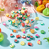 64Pcs 16 Styles Fruit & Vegetable Theme Handmade Polymer Clay Beads CLAY-TADJ0001-11-5