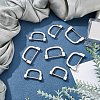 WADORN 8Pcs 2 Style Alloy D Rings FIND-WR0003-22P-3
