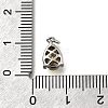 Teardrop Brass with Glass Charms KK-G525-09P-4