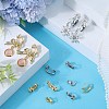 SUNNYCLUE 24Pcs 6 Styles 304 Stainless Steel Clip-on Earring Converters Findings STAS-SC0006-79-4