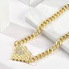Brass Micro Pave Cubic Zirconia Link Bracelets LS-BJEW-M050-06G-03-2
