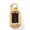 Real 18K Gold Plated Brass Inlaid Cubic Zirconia Charms X-ZIRC-L100-075G-07-3