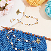  2Pcs 2 Style Bee Charm Knitting Row Counter Chains HJEW-NB0001-77-5