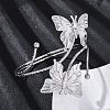 Butterfly Alloy Arm Cuff Bangles for Girl Women LS-AJEW-A063-01H-P-2