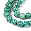 Dyed Synthetic Fossil Beads Strands G-T139-6mm-66E-4