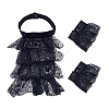 Polyester Detachable Flower Lace Collar Sets for Women DIY-WH0816-187B-1