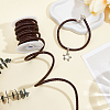 1 Roll Round Braided Cowhide Leather Cord NWIR-CL0001-01A-4