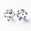 Transparent Glass Enamel Beads GLAA-N049-012A-3