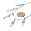 Tibetan Style Alloy Skeleton Pendant Necklace NJEW-JN04232-5