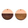 Resin & Walnut Wood Pendants RESI-S358-02B-07-2
