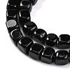 Natural Black Onyx Beads Strands G-G177-E15-02-4