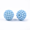 Rubberized Style Acrylic Beads MACR-T022-02C-2