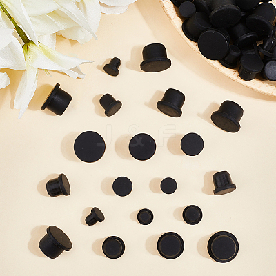 50Pcs 5 Styles Silicone Hole Plugs AJEW-GF0011-62C-1