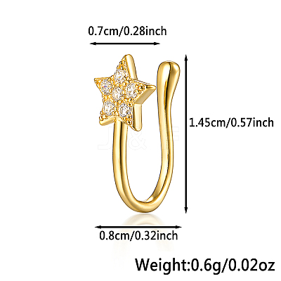 S925 Silver Flower Butterfly Rabbit Star Nose Clip Fashion Jewelry MA2524-1-1