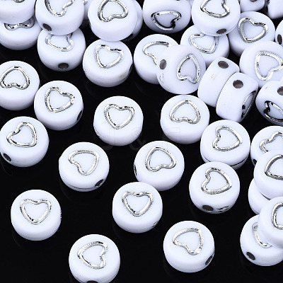 Opaque White Acrylic Beads MACR-Q242-005-1
