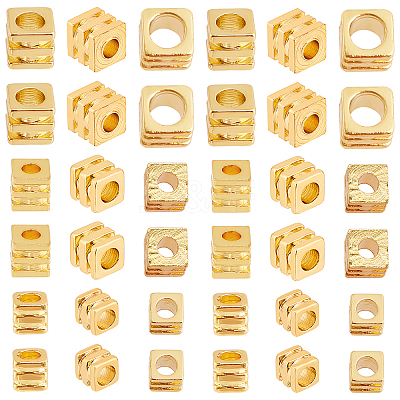 150Pcs 3 Style Brass Spacer Beads KK-FH0003-57-1