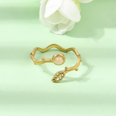 304 Stainless Steel Cuff Open Rings for Women GG-CBA7994-03G-10-1