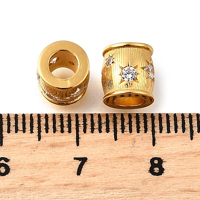 925 Sterling Silver Micro Pave Clear Cubic Zirconia Beads STER-F061-04B-G-1