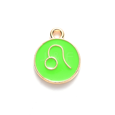 Alloy Enamel Pendants X-ENAM-S124-01A-06G-1