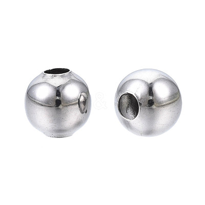 Round 304 Stainless Steel Beads STAS-TAC0004-5mm-P-1