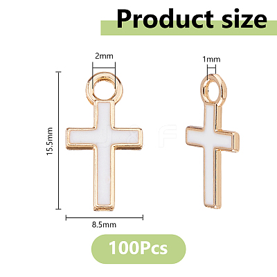 100Pcs Alloy Enamel Pendants ENAM-DC0002-13-1