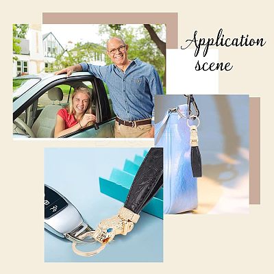 1Pcs PU Leather Keychain KEYC-CA0001-17-1